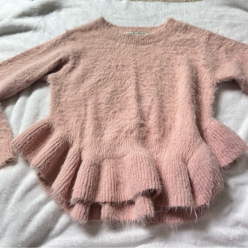 English Factory Fuzzy Ruffle Sweater - Picture 5 of 7